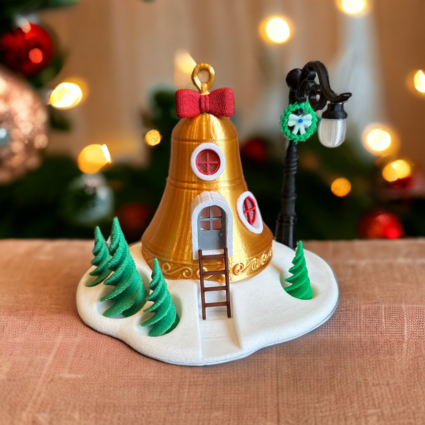 Fairy House - Christmas Bell with Flameless Tea Light