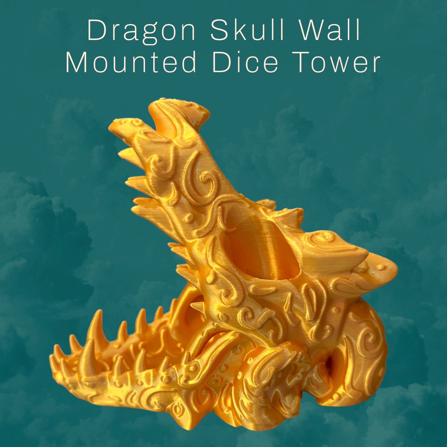 Dragon Skull Dice Tower Wall Mountable