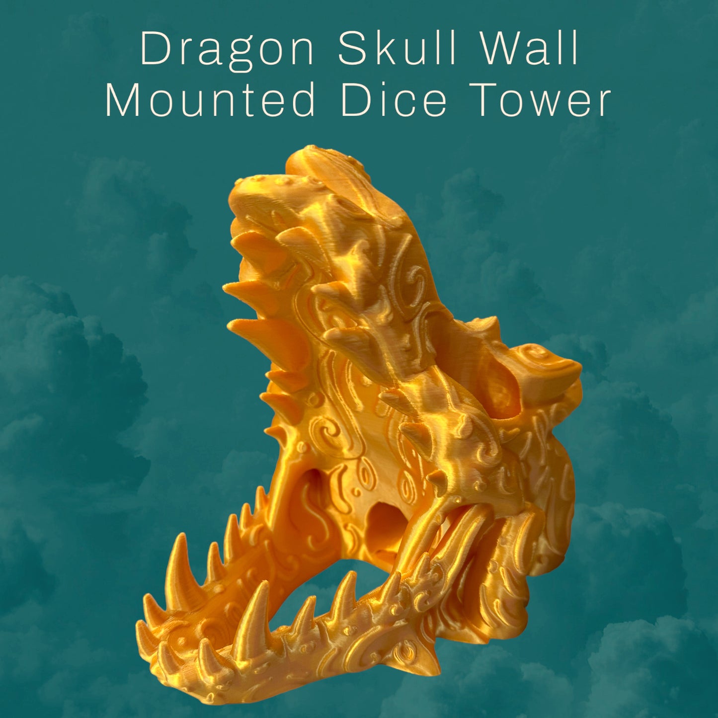 Dragon Skull Dice Tower Wall Mountable