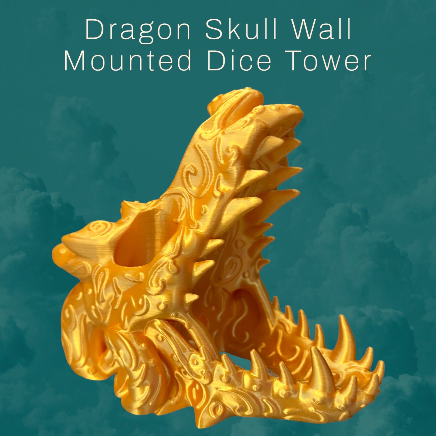 Dragon Skull Dice Tower Wall Mountable