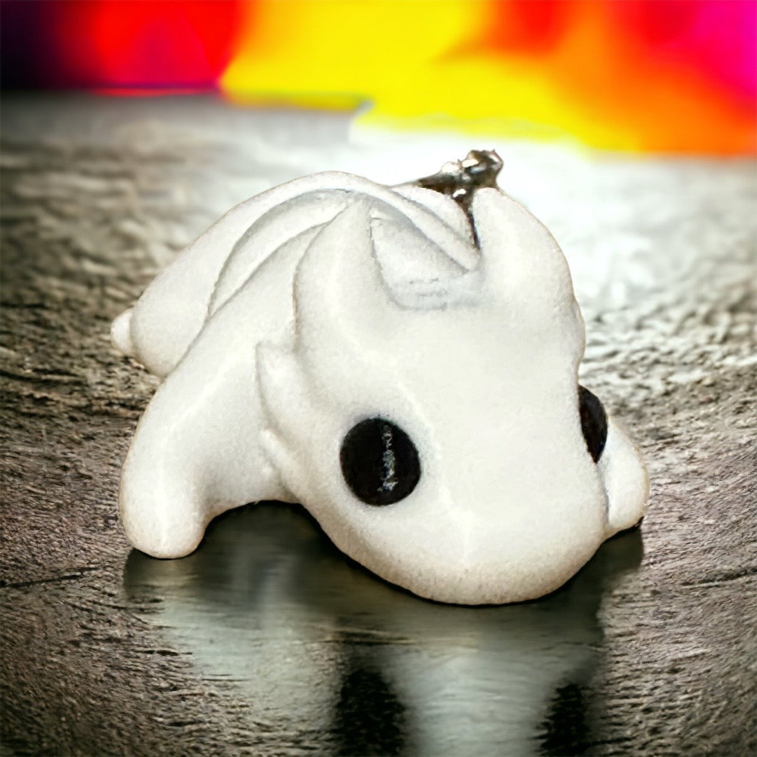 White Dragon Keychain