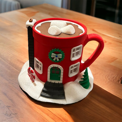 Fairy House - Christmas Hot Chocolate Mug with Tea Light